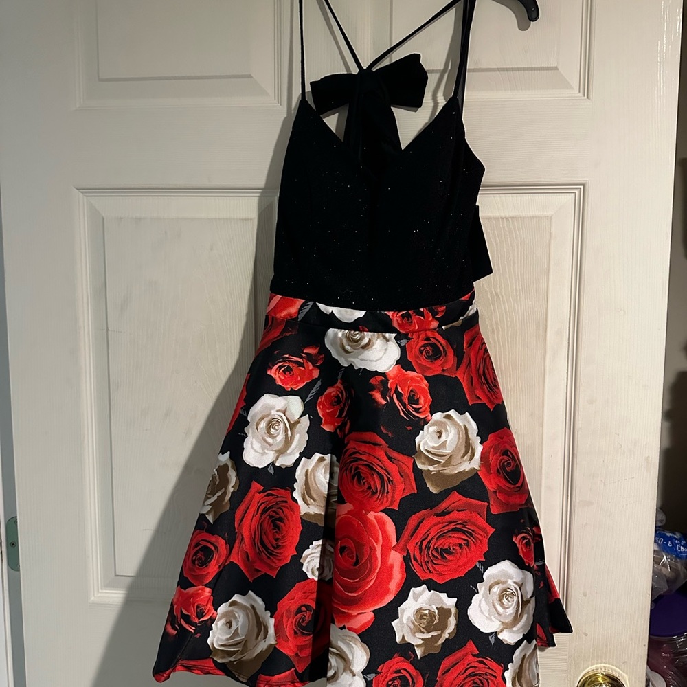 Black rose dress